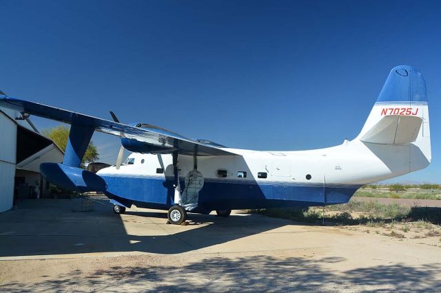 N7025J — - Grumman HU-16C N7025J in the Lauridsen collection at Buckeye Municipal Airport, Arizona on February 18, 2015. 