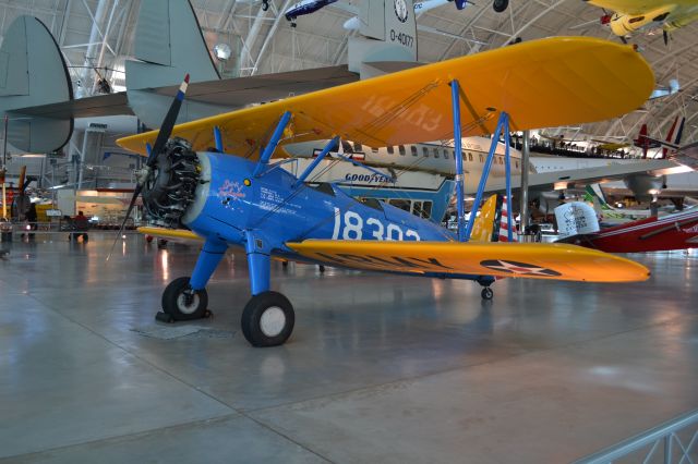 NC36360 — - Spirit of Tuskege Stearmen PT-13 at the Udvar-Hazy Center, Lockheed Super Constellation and Concorde are in the background