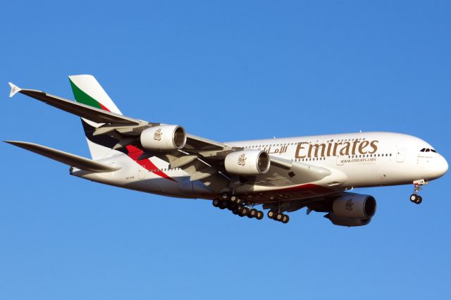 Airbus A380-800 (A6-EUW) - One of many JFK weather diversions to BOS on 11/13/21.