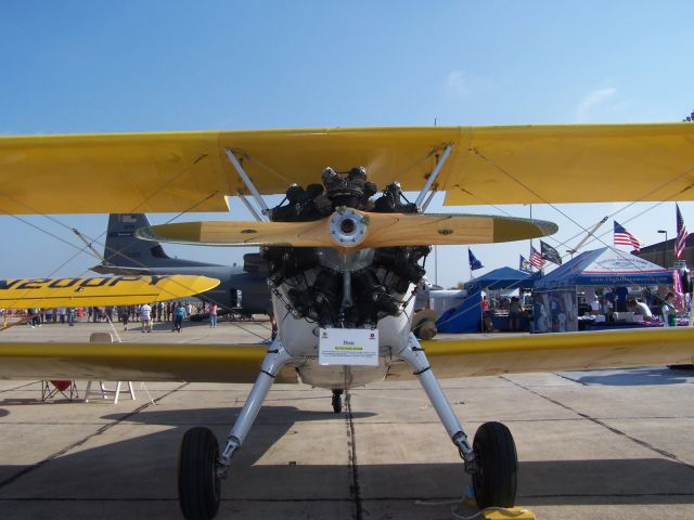 — — - Stearman on display.