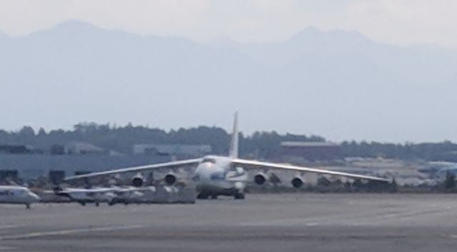 Antonov An-12 (RA-82043) - Parked on the cargo apron at Anchorage International Airport, 8/10/19