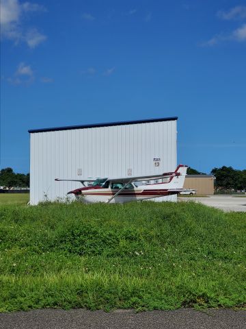 Cessna Skyhawk (N1973F) - On the ramp looking at the plane as it was heading into the taxiway