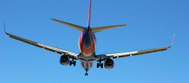 Boeing 737-800 — - Moments before touching down on 33L.