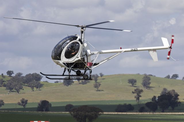 SCHWEIZER 269 (VH-MZS) - Helifly (VH-MZS) Hughes 269C at the Wagga Wagga Aero Club open day.