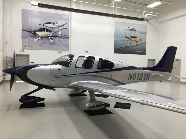 Cirrus SR-22 (N6121X) - 7/14/15 at the Cirrus factory. Shortly after we headed home to KFUL