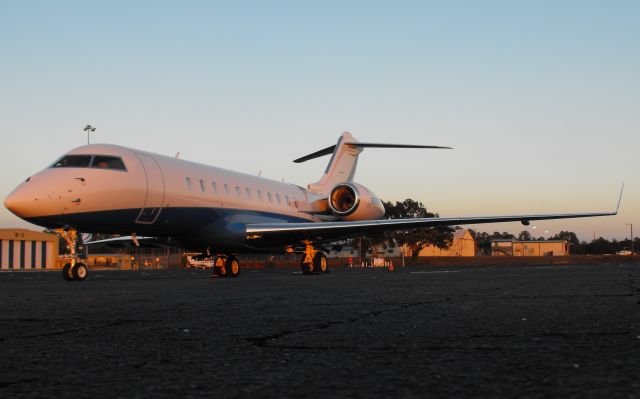 Bombardier Global 5000 (EJM55) - A beautiful Global Express on the ramp basking in a perfect Florida sunset
