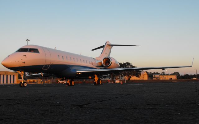 Bombardier Global 5000 (EJM55) - A beautiful Global Express on the ramp basking in a perfect Florida sunset