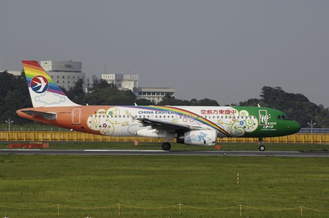 Airbus A320 (B-6639) - Departure at Narita Intl Airport Rwy16R on 2013/07/10 "Expo 2010 c/s"