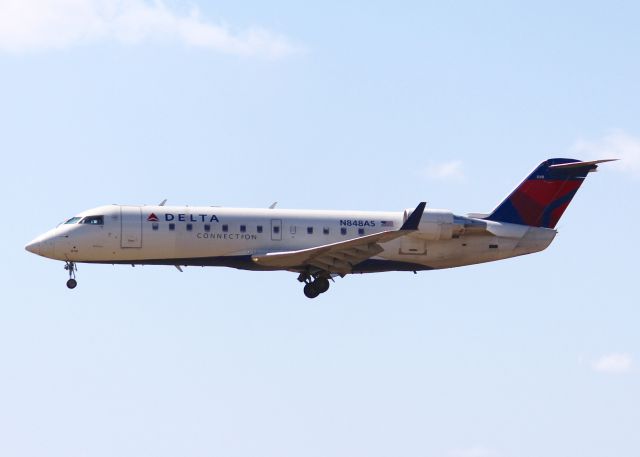 Canadair Regional Jet CRJ-200 (N848AS) - At Shreveport Regional.