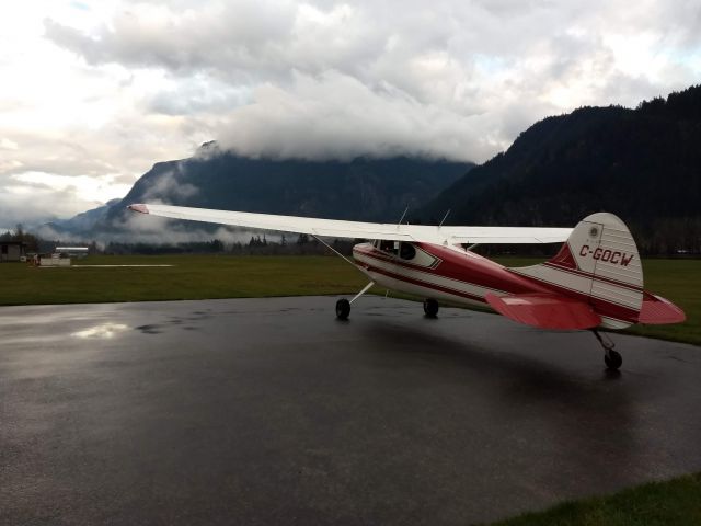 Cessna 170 (C-GOCW) - Ominous day at Hope airport 