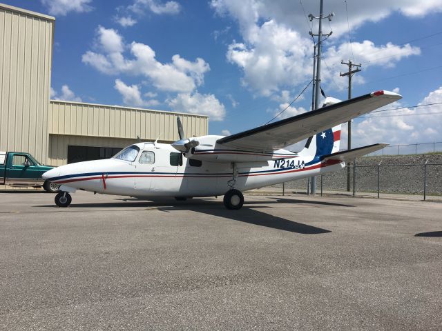 Aero Commander 500 (N214JA) - Nashvilles John Tune airport for the total solar eclipse