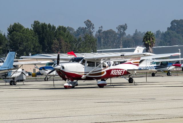 Cessna 206 Stationair (N926ET) - A 2008 Cessna 206 (Stationair) parked on the ramp at the General Aviation Company FBO tie downs. 
