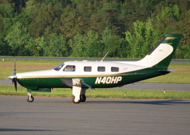 Piper Malibu Mirage (N40HP) - JKB VENTURES I LLC taxiing at KJQF - 5/6/12
