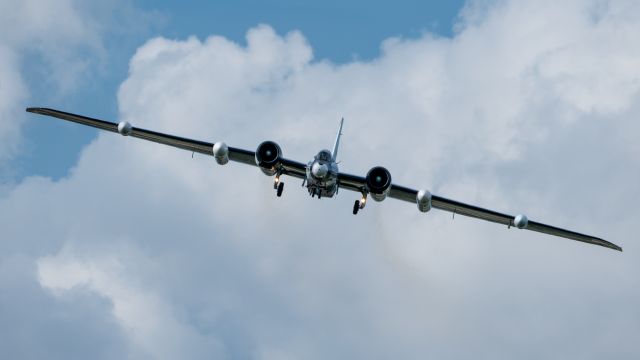 Martin WB-57 (N926NA) - NASA Martin-Canberra WB-57F on final to RWY17R at KEFD upon returning from it's final ACCLIP mission.