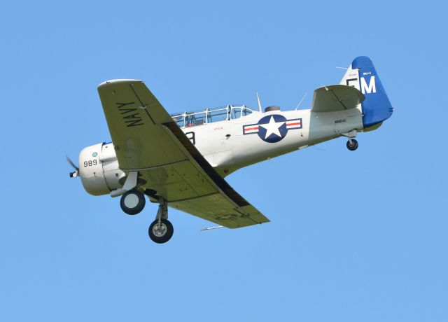 North American T-6 Texan (N9804C) - Final approach to runway 36 at Airventure 2018.