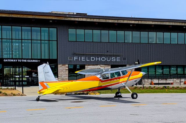 Cessna Skywagon 180 (N5285D) - Parked in front of the Thaden Fieldhouse on a beautiful spring day.