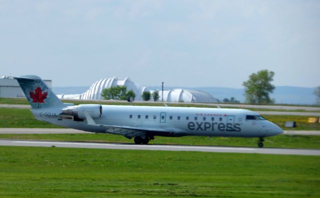 Canadair Regional Jet CRJ-100 (C-GQJA) - Shown here taxiing is a Air Canada Jazz Canadair Regional Jet CRJ-100 in the Spring of 2017.