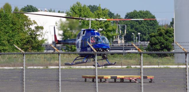 Bell JetRanger (N95TV) - LINDEN AIRPORT-LINDEN, NEW JERSEY, USA-AUGUST 25, 2022: Seen by RF, at approximately 1535 hrs, was a news helicopter from one of the local New York City television stations preparing to land.