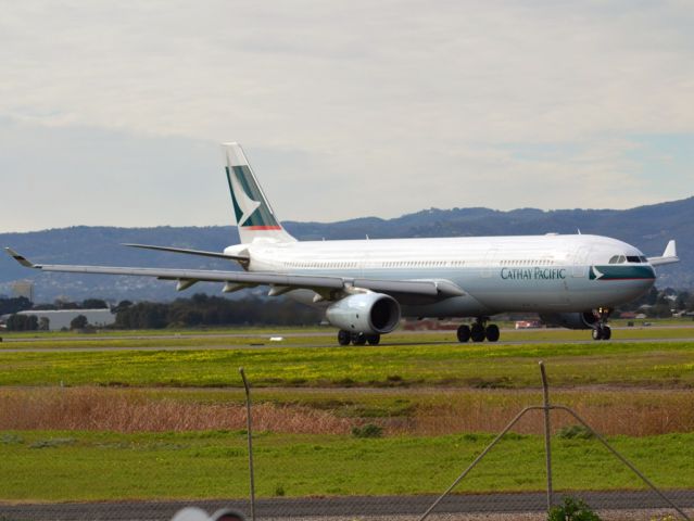 Airbus A330-300 (B-LAJ) - On taxi-way heading for take off on runway 05, for flight home to Hong Kong via Melbourne. Thursday 12th July 2012.