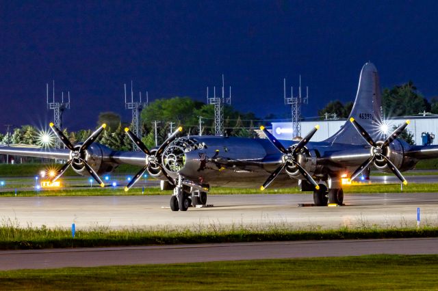 Boeing B-29 Superfortress (N69972) - Doc, a B29 Superfortress sits at the ramp at KGRR
