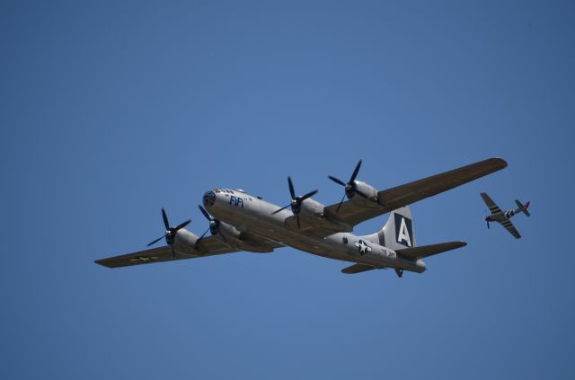 Boeing B-29 Superfortress (NX529B) - EAA 2011 B-29 Fifi and P-51 escort.