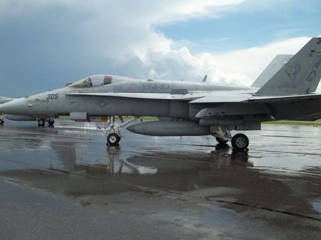 McDonnell Douglas FA-18 Hornet (N305) - Storm Grounded Fighter Jet at Spitfire Aviation Concord, N.C.