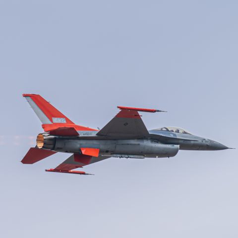 Lockheed F-16 Fighting Falcon — - QF-16 Departing VQQ on full afterburners