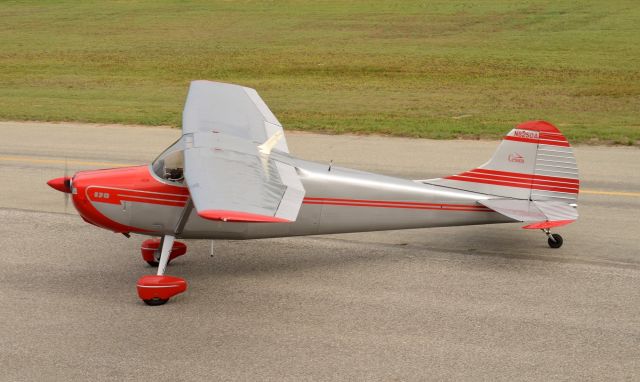 Cessna 170 (N8250A) - A Cessna 170 seen after turning off of runway 25. I dont really have any information on this plane but its a 1952 and in my opinion the paint job on it looks great. I dont get to see many 170s around KAJO anymore so this one was a nice surprise.