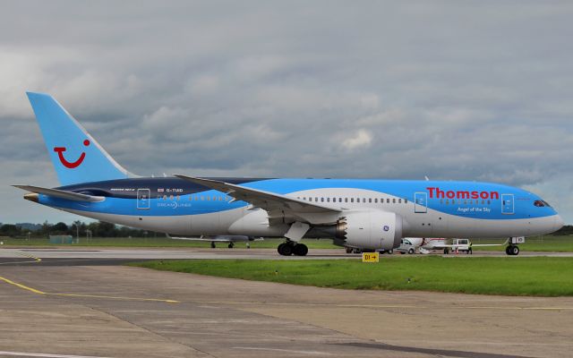 Boeing 787-8 (G-TUID) - thomson b787-8 g-tuid dep shannon for birmingham after diverting in earlier from montego bay due to crew out of hours 19/9/15.