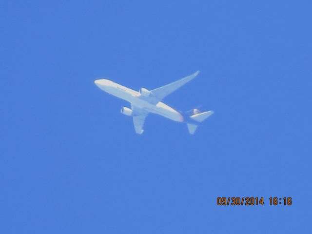 BOEING 767-300 (N306UP) - UPS flight 2872 from SDF to ABQ over Southeastern Kansas at 36,000 feet.