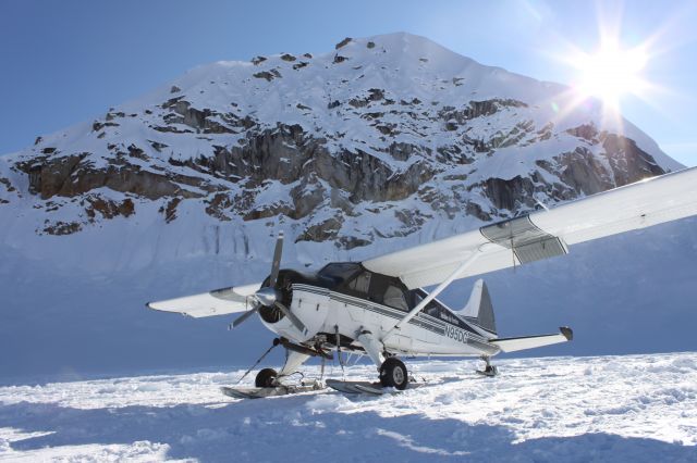 Cessna Citation CJ1 (N95DG) - Glacier landing on Mount McKinley near Talkeetna Alaska