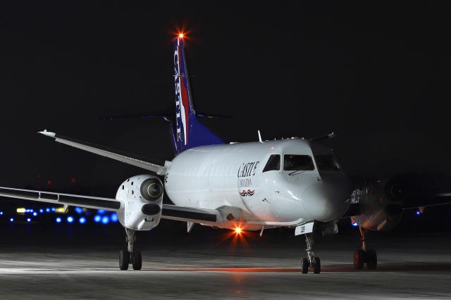 Saab 340 (N329AE) - Here is a sharp Saab340BF just before departing for Akron-Canton Rgnl (KCAK) at zero-dark-thirty this morning, 20 Jul 2022. N329AE is almost 30-years old and was delivered to American Eagle in 1993. 