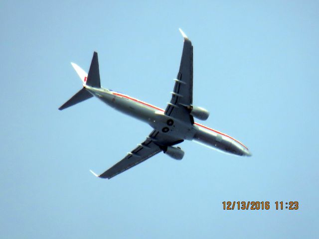 Boeing 737-800 (N922AN) - On a test flight out of Tulsa performing a stall test.