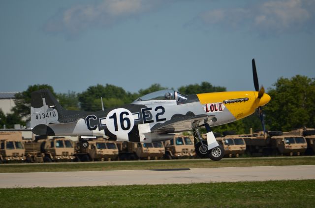 North American P-51 Mustang — - EAA 2011 P-51D "Lou IV" on take off.