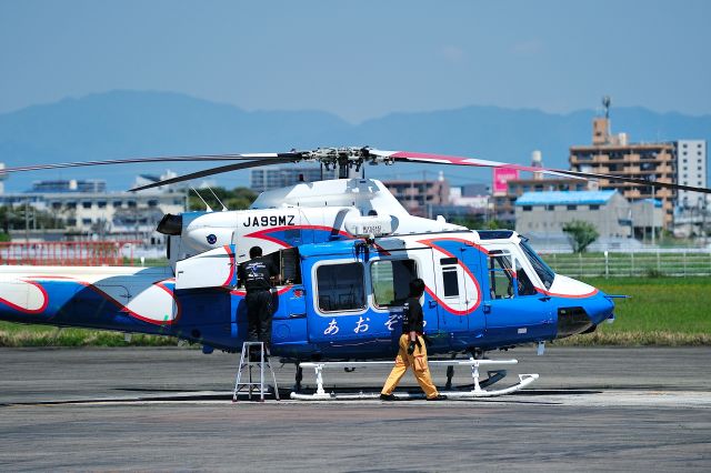 JA99MZ — - AIR RESCUE TEAM MIYAZAKI(Miyazaki Prefecture JPN)br /NAME:(あおぞら=AOZORA)br /Bell 412EP