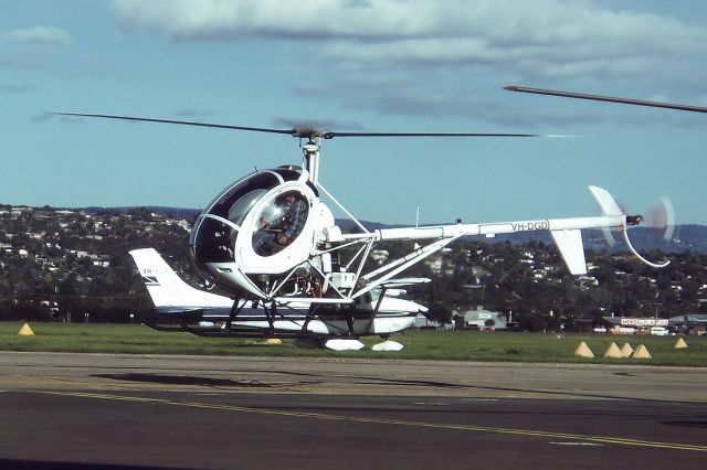 Beechcraft Bonanza (36) (VH-DGD) - HUGHES HELICOPTER 269C - REG : VH-DGD (CN 400917) - PARAFIELD ADELAIDE SA. AUSTRALIA - YPPF (11/7/1993)35MM SLIDE CONVERSION USING A LIGHTBOX AND A NIKON L810 DIGITAL CAMERA IN THE MACRO MODE.