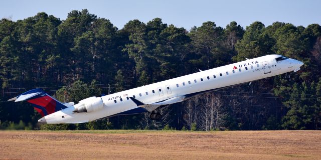 Canadair Regional Jet CRJ-900 (N272PQ) - From the RDU observation deck, 12/3/17.