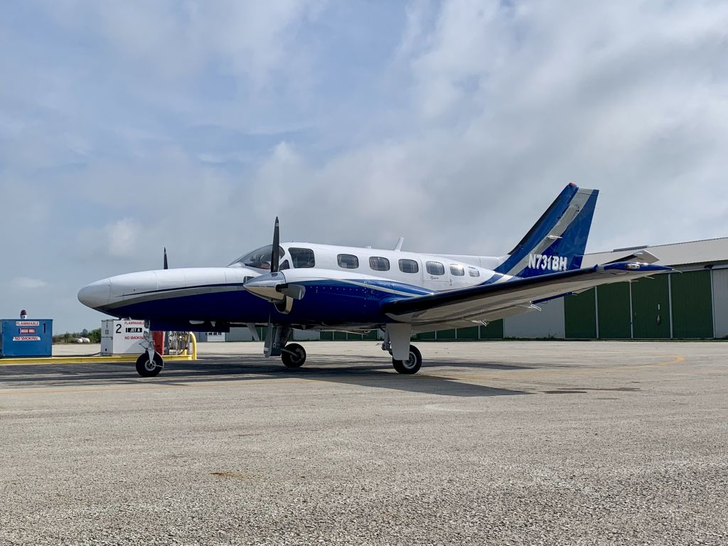 Cessna Conquest 2 (N731BH) - Cessna 441 awaiting service before departing KSCA.