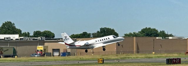 Cessna Citation V (N76TF) - LINDEN, NEW JERSEY, USA-JUNE 16, 2020: Seen taking off from Linden Airport (just south of Newark International Airport) on runway 9, was this Cessna Citation jet.