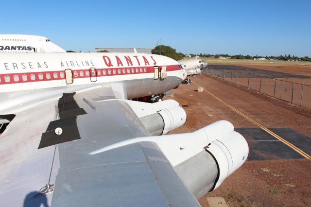 Boeing 707-100 (VH-XBA) - View from starboard wing 06/04/2018