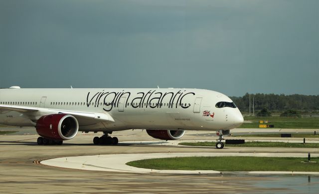 Airbus A350-1000 (G-VEVE) - 9/23/22 taxiing in from Rwy 35R