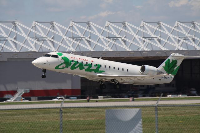 Canadair Regional Jet CRJ-200 (C-GKEZ) - Leaving on runway 24L