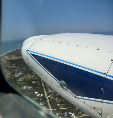 Piper PA-30 Twin Comanche (N282P) - From copilot seat departing Nantucket.