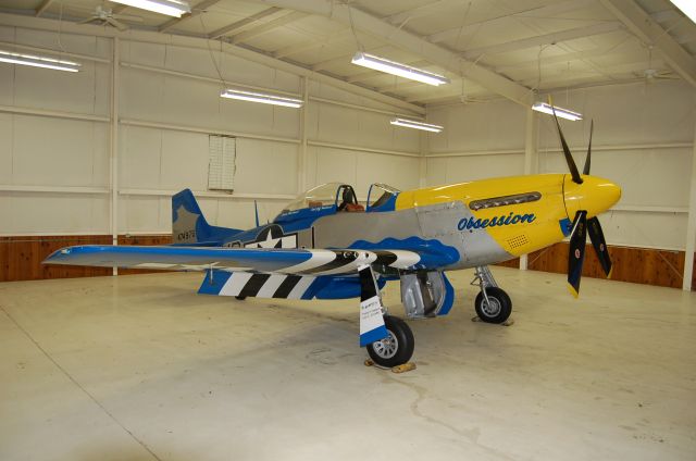 North American P-51 Mustang (N651JM) - in a dry hangar