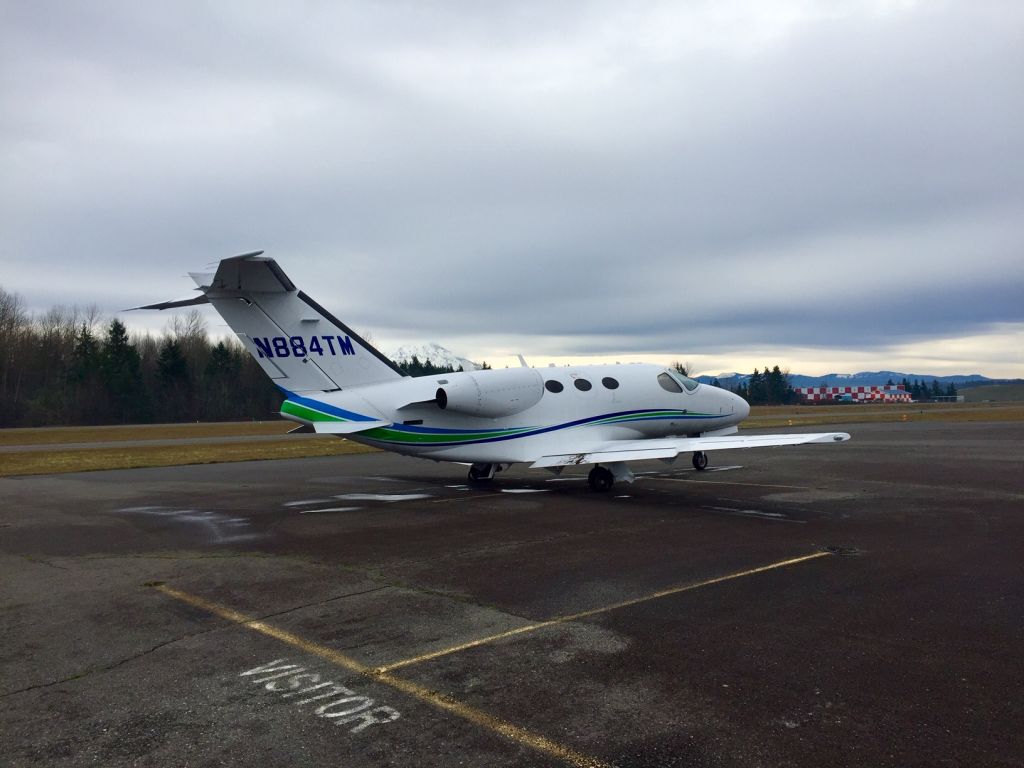 Cessna Citation Mustang (N884TW) - Ouch! N884TW overshot the runway at KPLU on Sunday, December 15, 2019. Dirt & debris visible on flaps.