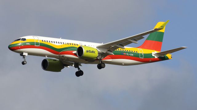 Airbus A220-300 (YL-CSK) - In full special Lithuanian colors.