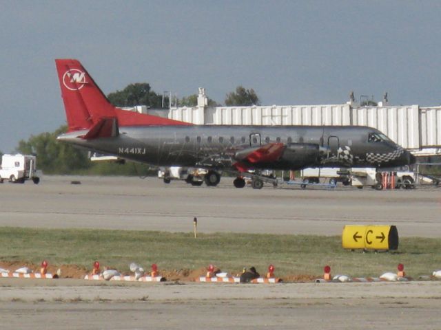 N44IXJ — - Mesaba Airlines taxis to gate B3 with the "Route Map" livery on the fuselage