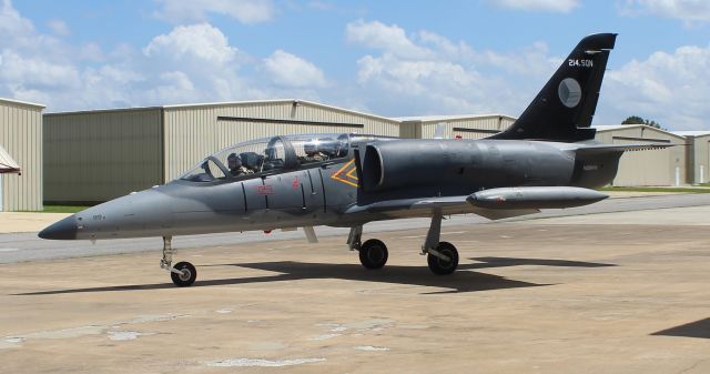 Aero L-39 Albatros (N39VH) - An Aero L-39 Albatros taxiing off the Code 1 Aviation ramp at NE Alabama Regional Airport, Gadsden, AL - August 17, 2017.