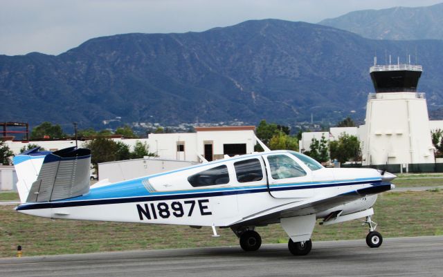 Beechcraft 35 Bonanza (N1897E) - Taxiing at Brackett Field