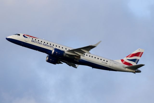 Embraer ERJ-190 (G-LCAB) - This diverted in the night before on a flight from DUB-LCY, apparently due to smoke in the cockpit.  Here on weekend duty departing to Salzburg as CFE7329